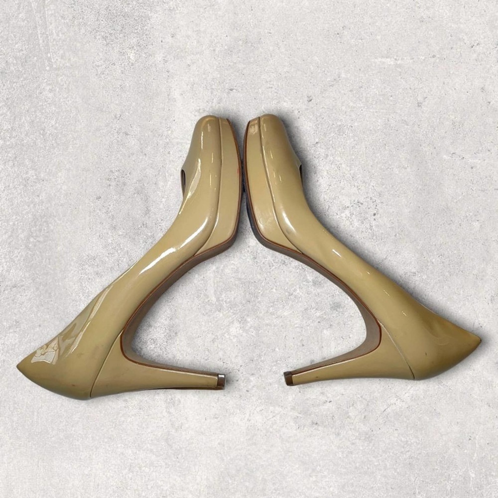 VINCE CAMUTO SEXY PATIENT LEATHER PLATFORM HIGH HEELS BUTTER YELLOW - 9.5 / 39.5 - Picture 3 of 6